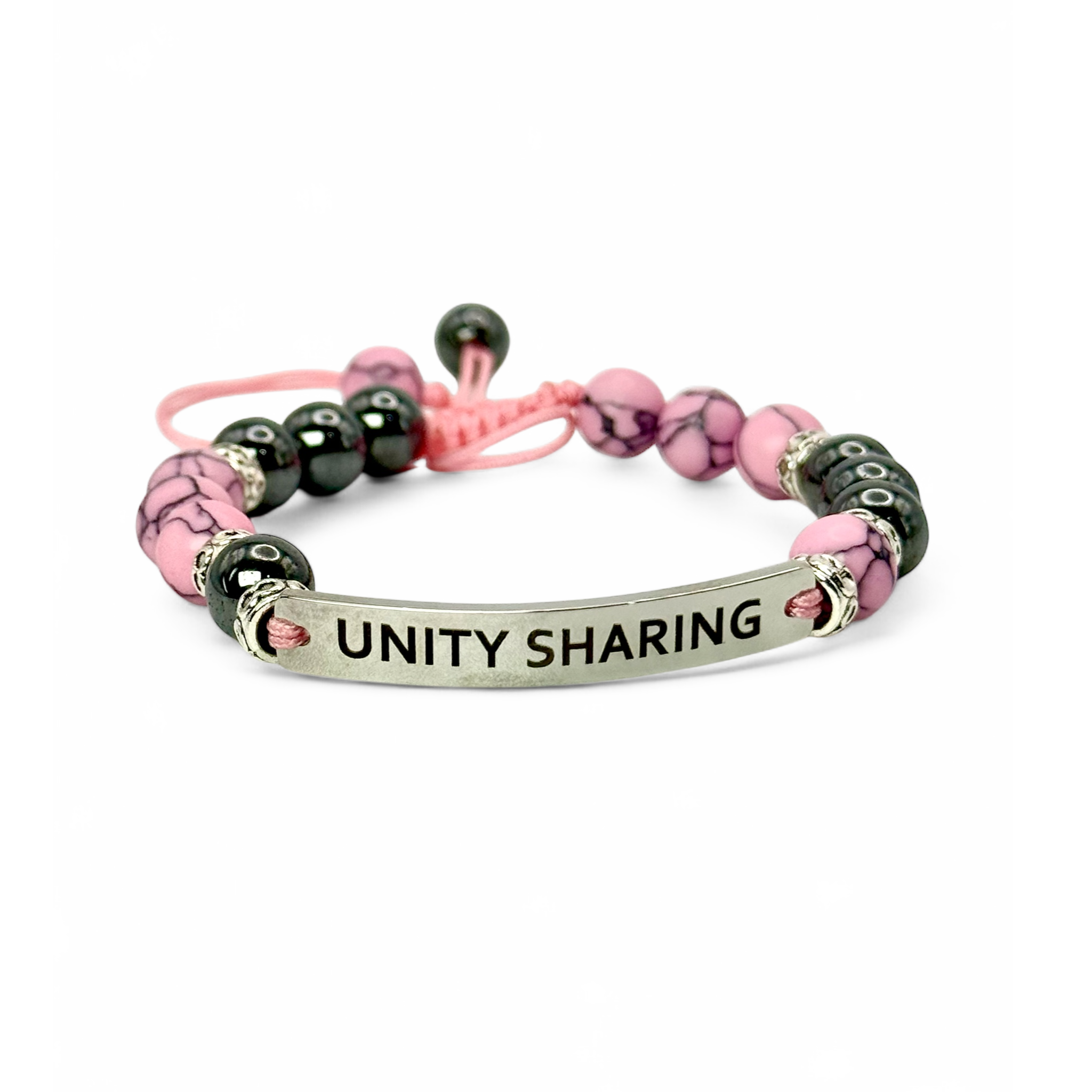 Grace Link Bracelet- Pink & Silver