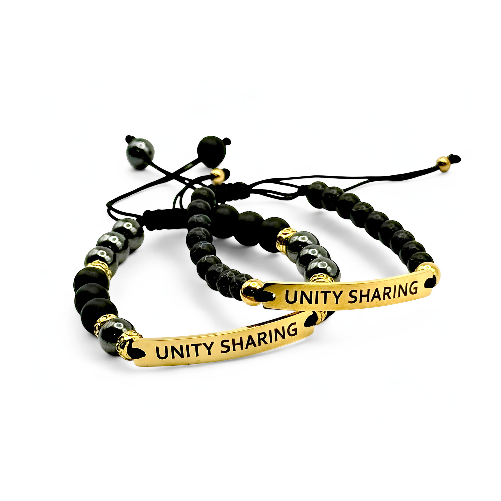 Powerlink -Strength & Unity Bracelet Black & Gold