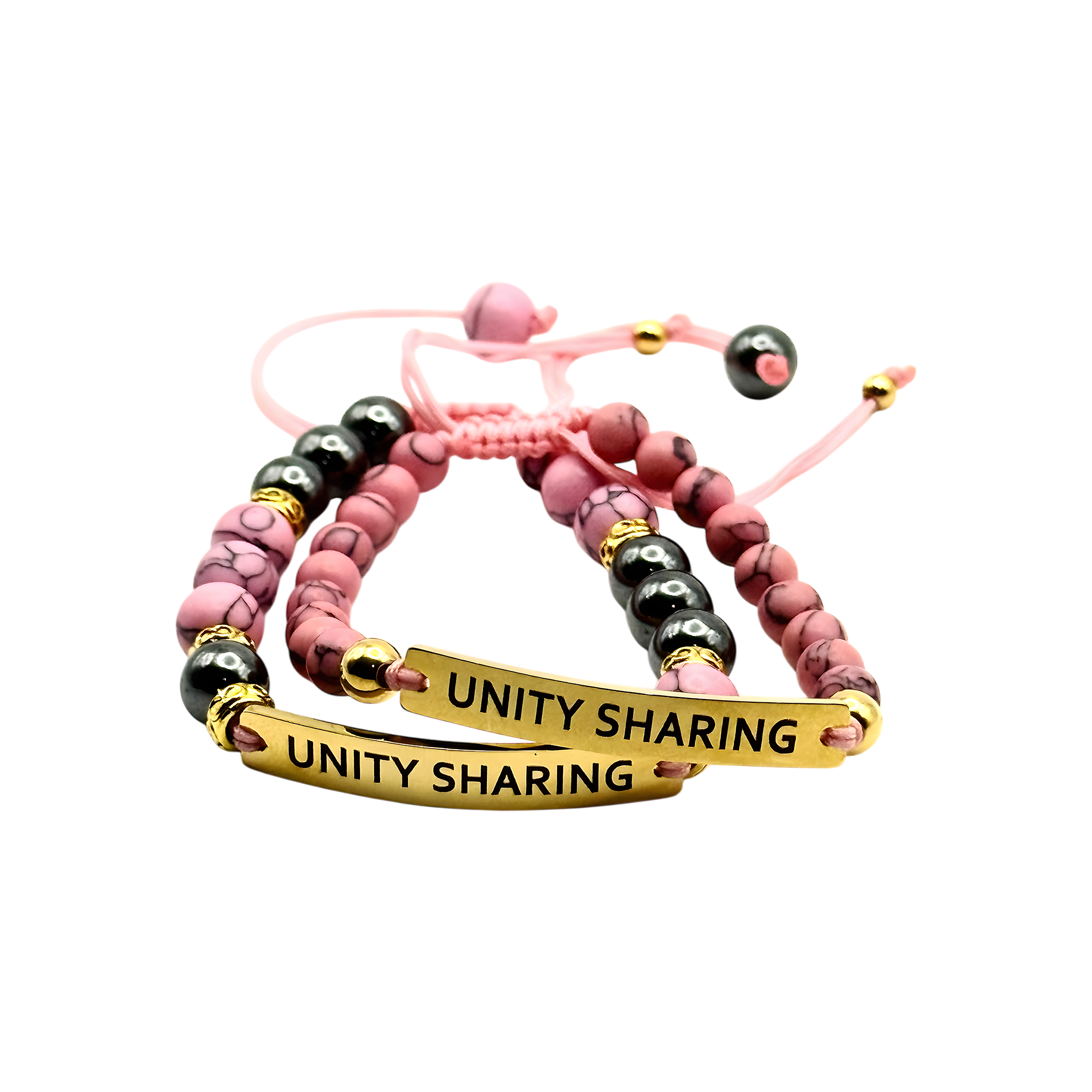 Unity in Grace Set-2 Pink & Gold Bracelet Bundle